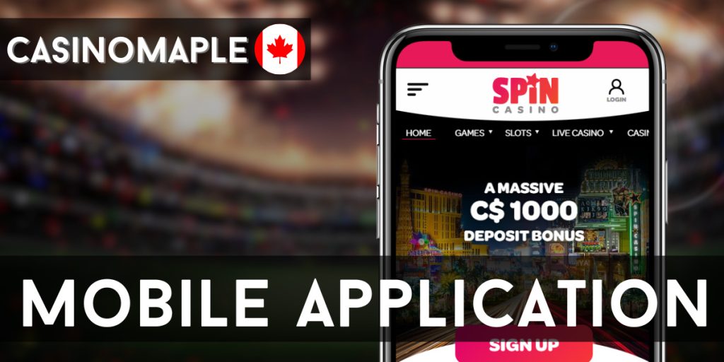 Mobile Application of Spin Casino 